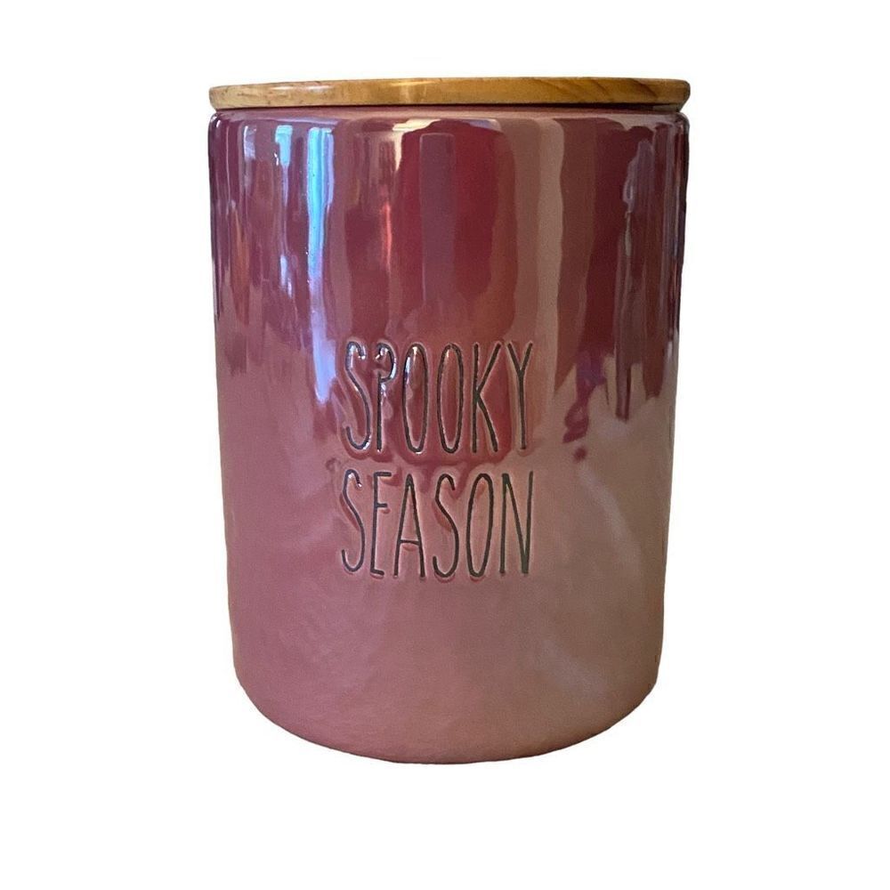 ‎Spooky Season Lavender Iridescent Canister NWOT